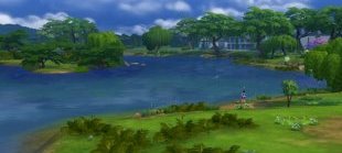 A beautiful view in Sims 4 while Fishing